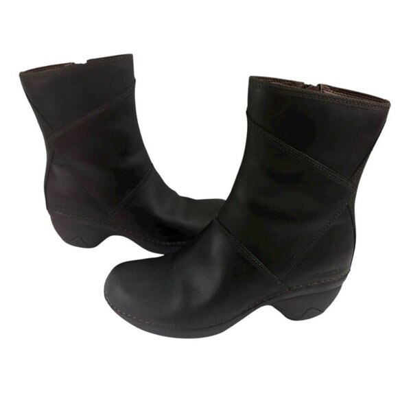 *Merrell Emma Boots Womens 6 Brown Brunette Leather Comfort Mid Calf Zip Winter - Picture 11 of 13
